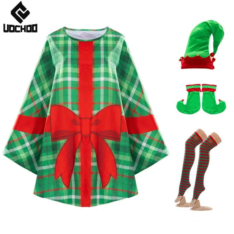 Christmas Gift Top Funny Green Gift Cosplay Costume New Year Outfit Xmas Santa Claus Suit Elf Gown Carnival Party Clothing
Christmas Gift Top Funny Green Gift Cosplay Costume New Year Outfit Xmas Santa Claus Suit Elf Gown Carnival Party Clothing