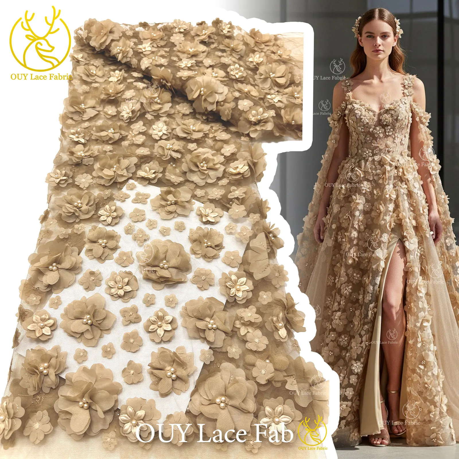 3D French Flower Beaded Lace Fabric 2026 African Sequins Lace Fabric Nigerian Tulle Mesh Lace For Wedding Bridal Dress 5 Yards
3D French Flower Beaded Lace Fabric 2026 African Sequins Lace Fabric Nigerian Tulle Mesh Lace For Wedding Bridal Dress 5 Yards