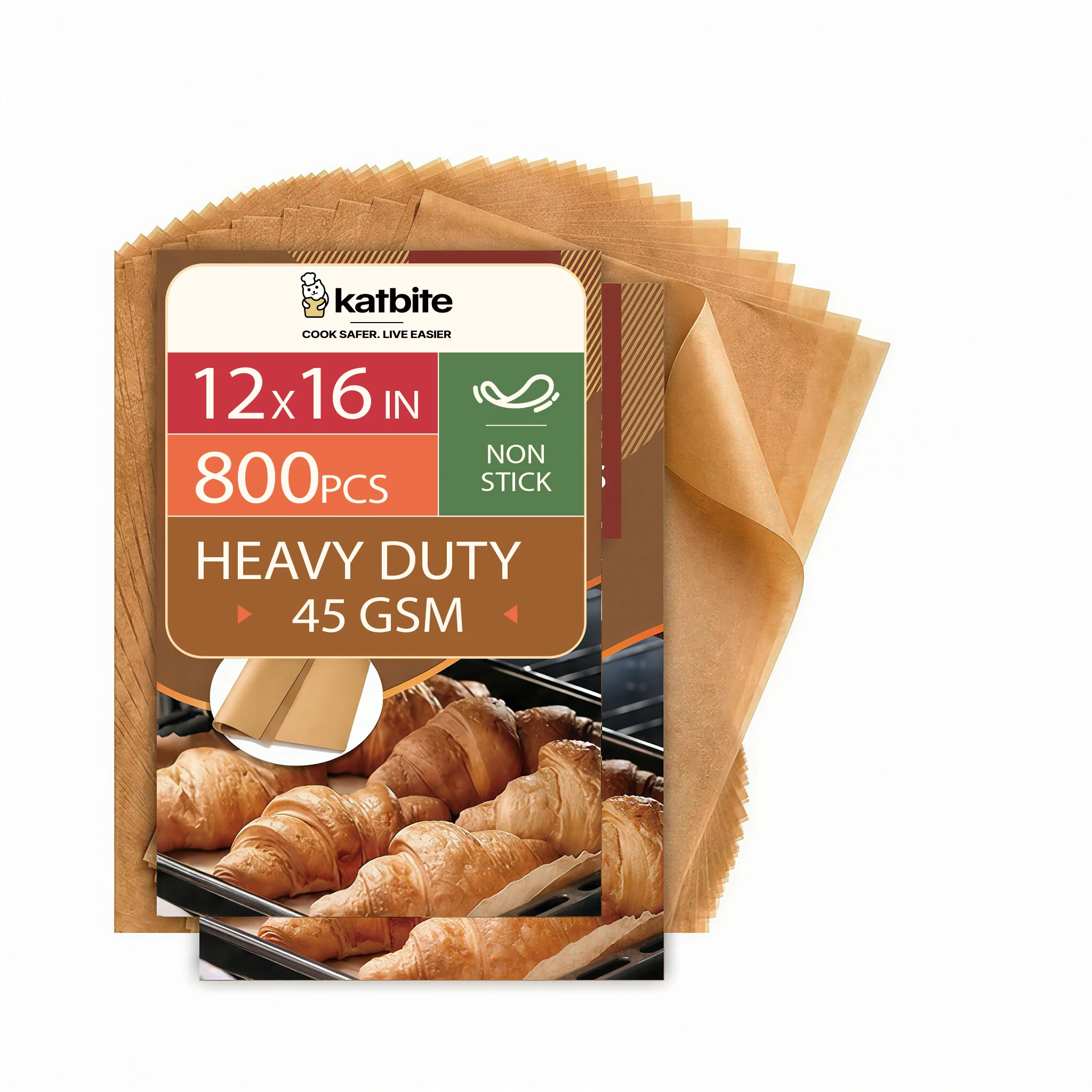 Бумага для выпечки Katbite, 800 листов, неотбеленная, 12 x 16 дюймов, предварительно нарезанная, сверхпрочная, антипригарная, для выпечки
Бумага для выпечки Katbite, 800 листов, неотбеленная, 12 x 16 дюймов, предварительно нарезанная, сверхпрочная, антипригарная, для выпечки