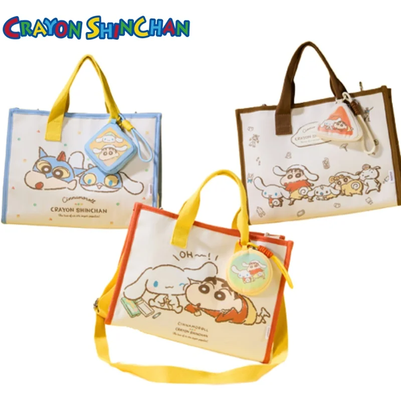 Новая большая сумка с принтом Crayon Boy Shin C-Chan, большая сумка с рисунком Cinnamoroll, большая вместительная сумка для хранения, праздничный подарок, повседневная мода 
Новая большая сумка с принтом Crayon Boy Shin C-Chan, большая сумка с рисунком Cinnamoroll, большая вместительная сумка для хранения, праздничный подарок, повседневная мода