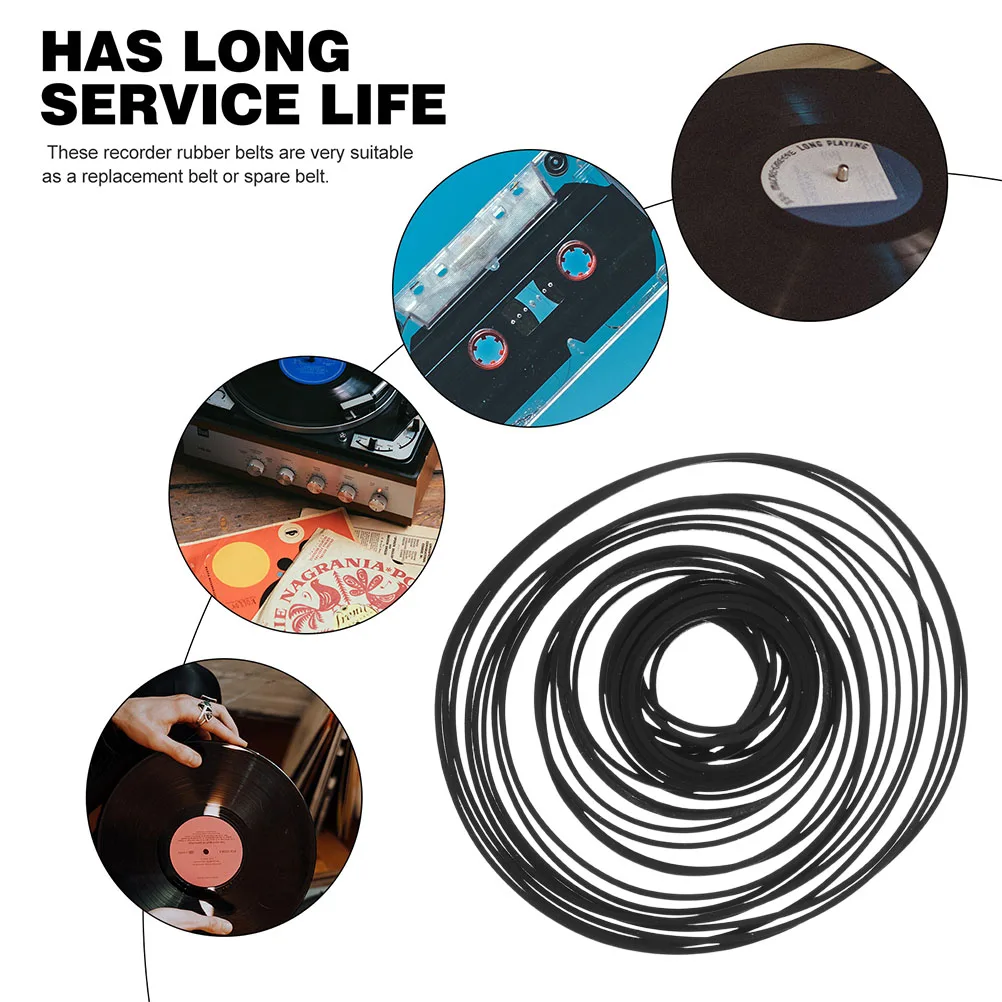 Radio Tape Belt Turntable Drive Machine Vcr Belts Rubber Traction Replacement Cassette Recorder for Electronics Player
Radio Tape Belt Turntable Drive Machine Vcr Belts Rubber Traction Replacement Cassette Recorder for Electronics Player