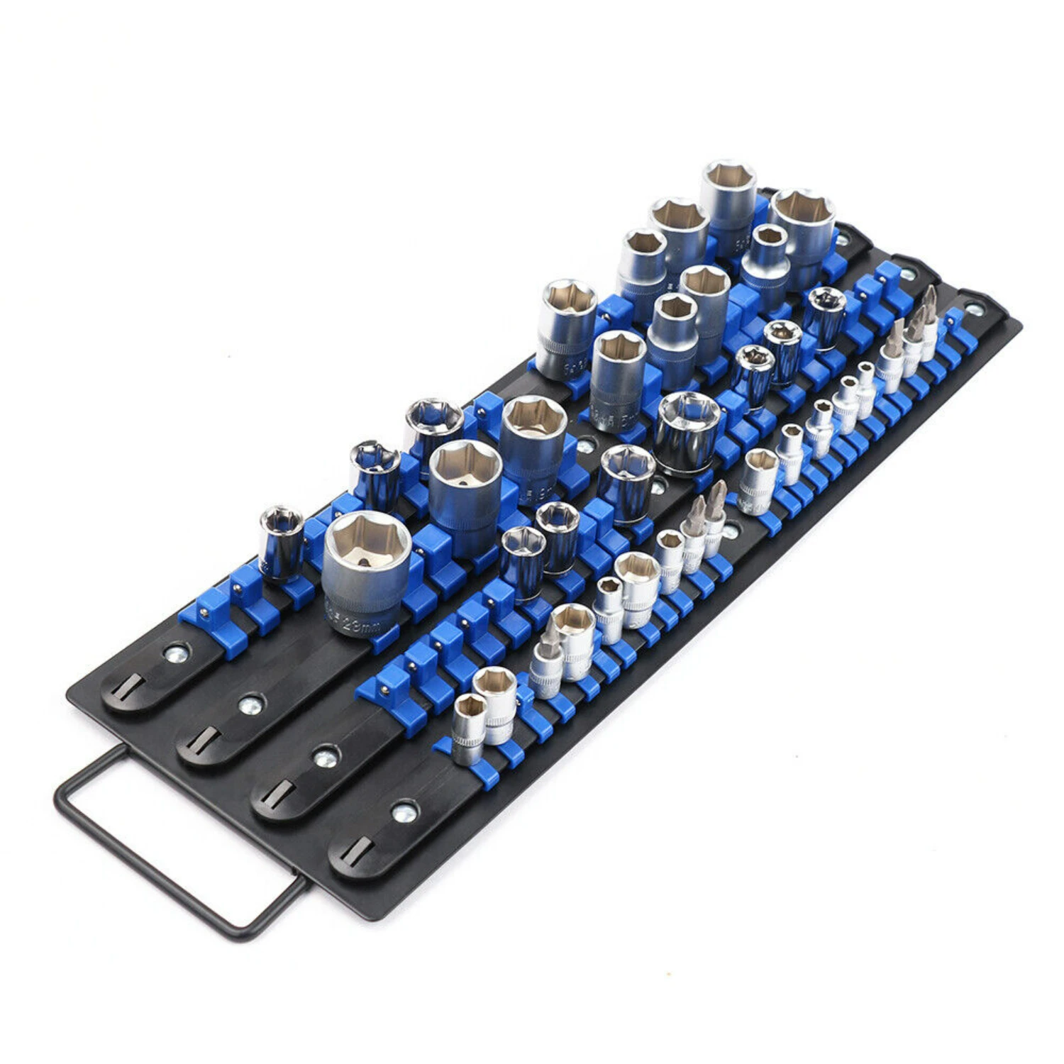 durable set of 80 socket holders on a convenient rack tray. Keep your tools easily accessible and neatly organized with this enh
durable set of 80 socket holders on a convenient rack tray. Keep your tools easily accessible and neatly organized with this enh