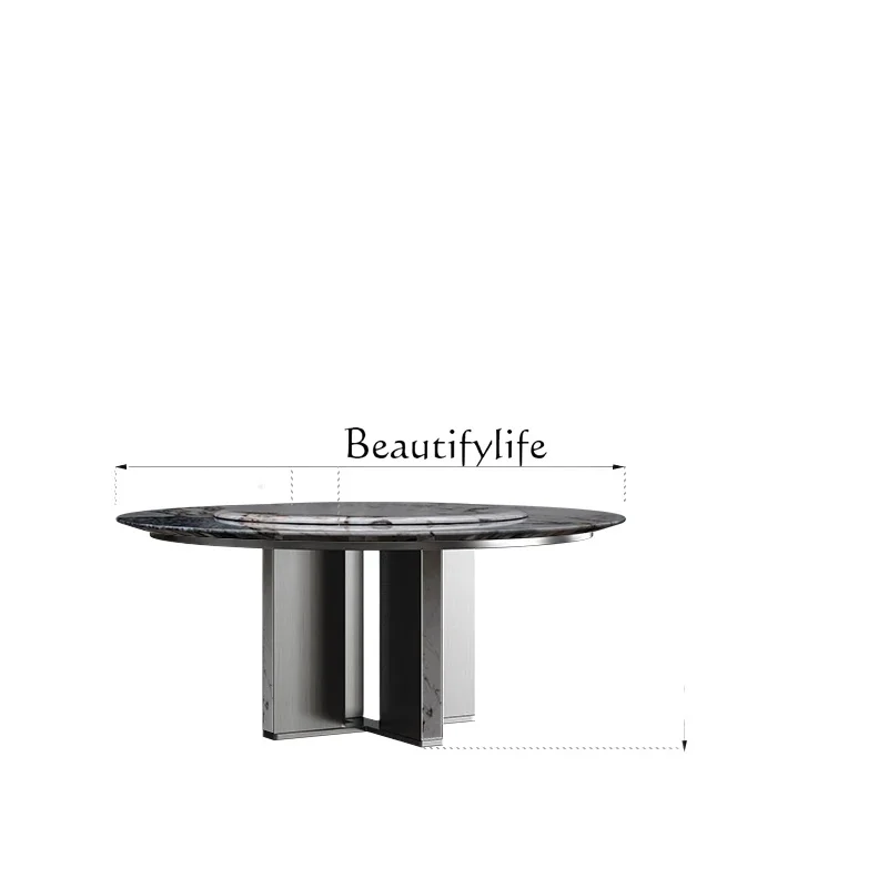 Round dining table natural marble high-end
Round dining table natural marble high-end
