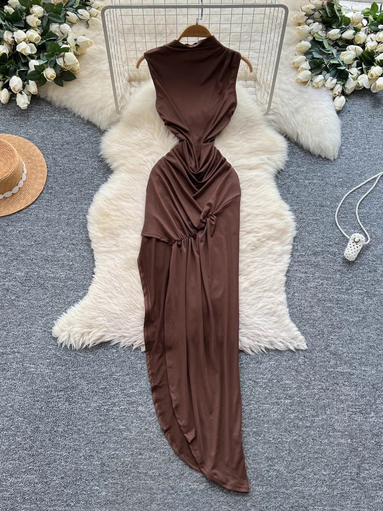 Женская длинная облегающая юбка трапециевидной формы с запахом и высокой талией, корейский дизайн, асимметричный разрез
Женская длинная облегающая юбка трапециевидной формы с запахом и высокой талией, корейский дизайн, асимметричный разрез