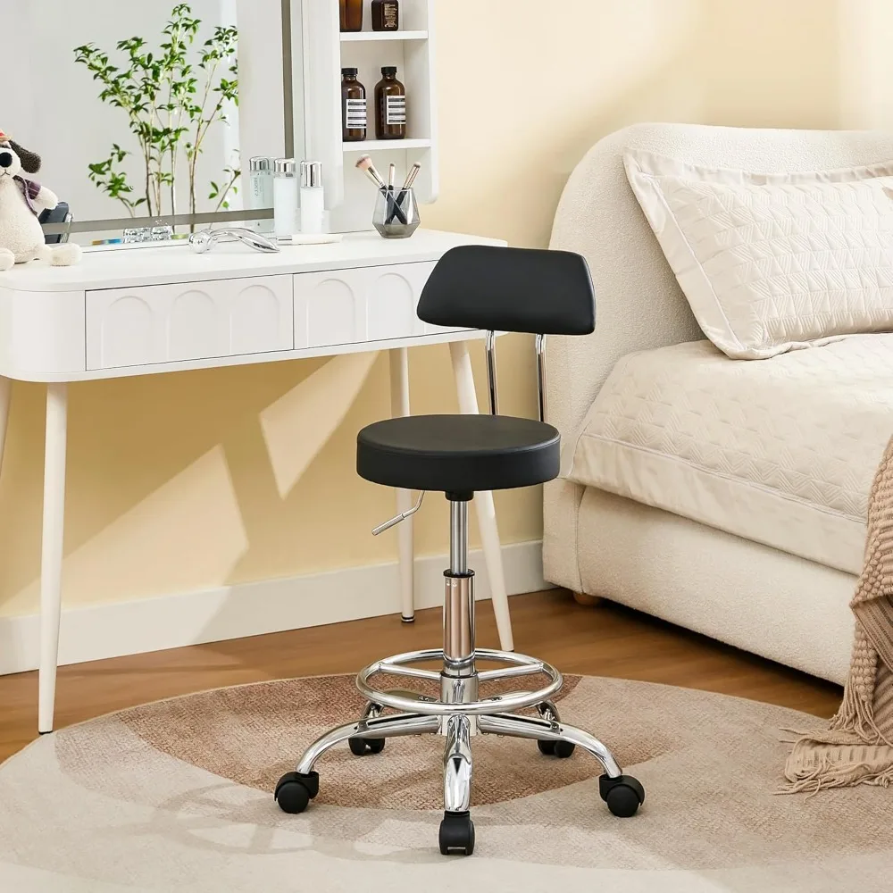 Adjustable Height Ergonomic Rolling Stool with Back Support for Salon, 19.5-26.6, Black
Adjustable Height Ergonomic Rolling Stool with Back Support for Salon, 19.5-26.6, Black