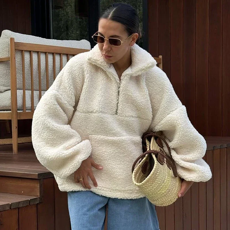 Trendix Autumn Knit Warm Sweater Pullover Women Big Front Pocket Long Sleeve Loose Coats 2024 Trendy Casual Knitted Sweatshirt
Trendix Autumn Knit Warm Sweater Pullover Women Big Front Pocket Long Sleeve Loose Coats 2024 Trendy Casual Knitted Sweatshirt