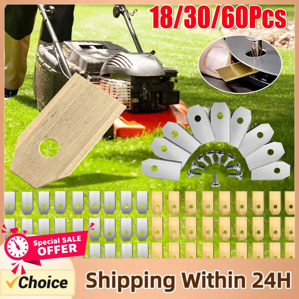 18-60X Stainless Steel Blade Grass Cutter Repair Accessories Replacement Parts 0.7 MM for Husqvarna Automower/Gardena Lawnmower
18-60X Stainless Steel Blade Grass Cutter Repair Accessories Replacement Parts 0.7 MM for Husqvarna Automower/Gardena Lawnmower