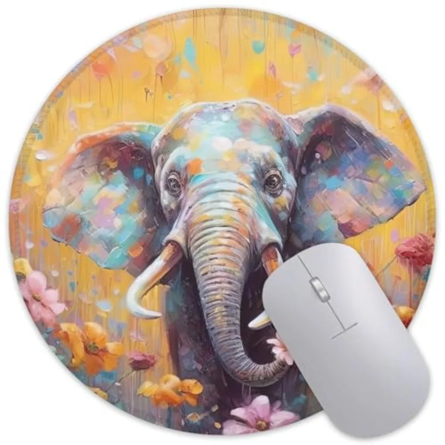 Desk Pad, Cute Elephant in Flower Blossom Round Gaming Mouse Pad, Non-Slip Rubber Base Desk Mat with Stitched Edge, Small Mouse
Desk Pad, Cute Elephant in Flower Blossom Round Gaming Mouse Pad, Non-Slip Rubber Base Desk Mat with Stitched Edge, Small Mouse
