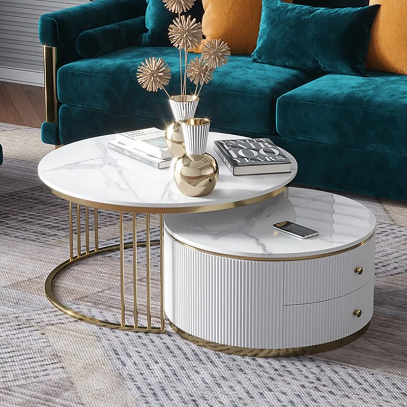 Nordic light luxury rock slab size round coffee table combination modern TV cabinet small apartment living room household
Nordic light luxury rock slab size round coffee table combination modern TV cabinet small apartment living room household