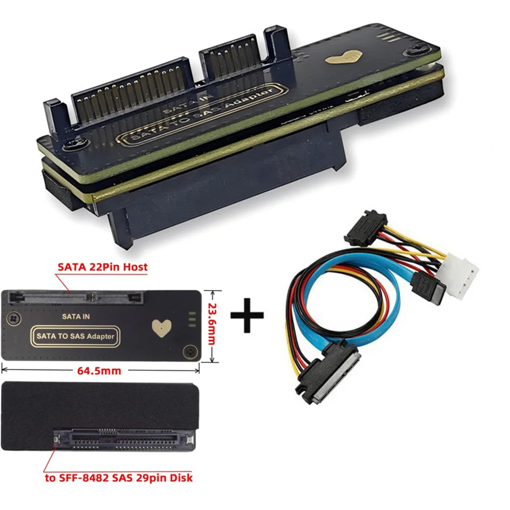 JoniSerl SFF-8482 Connector SAS 29Pin to 7+15 22Pin SATA Hard Disk Drive Raid Adapter Card with Power Port and Chipset
JoniSerl SFF-8482 Connector SAS 29Pin to 7+15 22Pin SATA Hard Disk Drive Raid Adapter Card with Power Port and Chipset