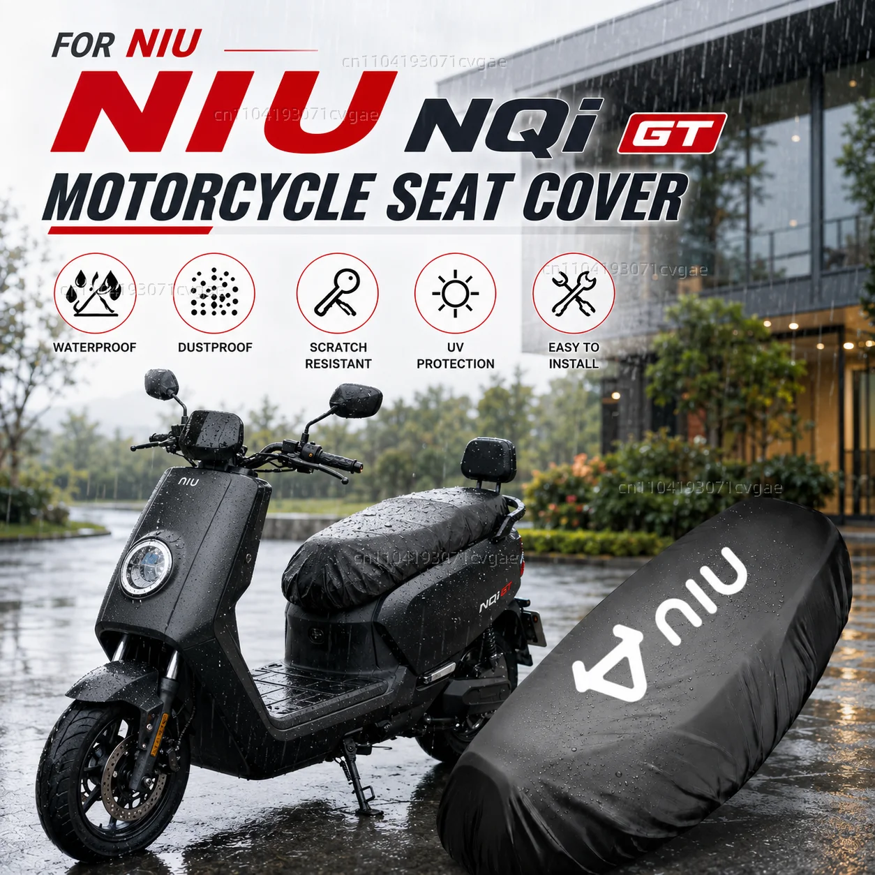 For NIU N1 N1S M1 U1 M+ NG US U+ UQI U+B Motorcycle Rain Seat Cover Waterproof Saddle Cover Black 210D UV Protection
For NIU N1 N1S M1 U1 M+ NG US U+ UQI U+B Motorcycle Rain Seat Cover Waterproof Saddle Cover Black 210D UV Protection