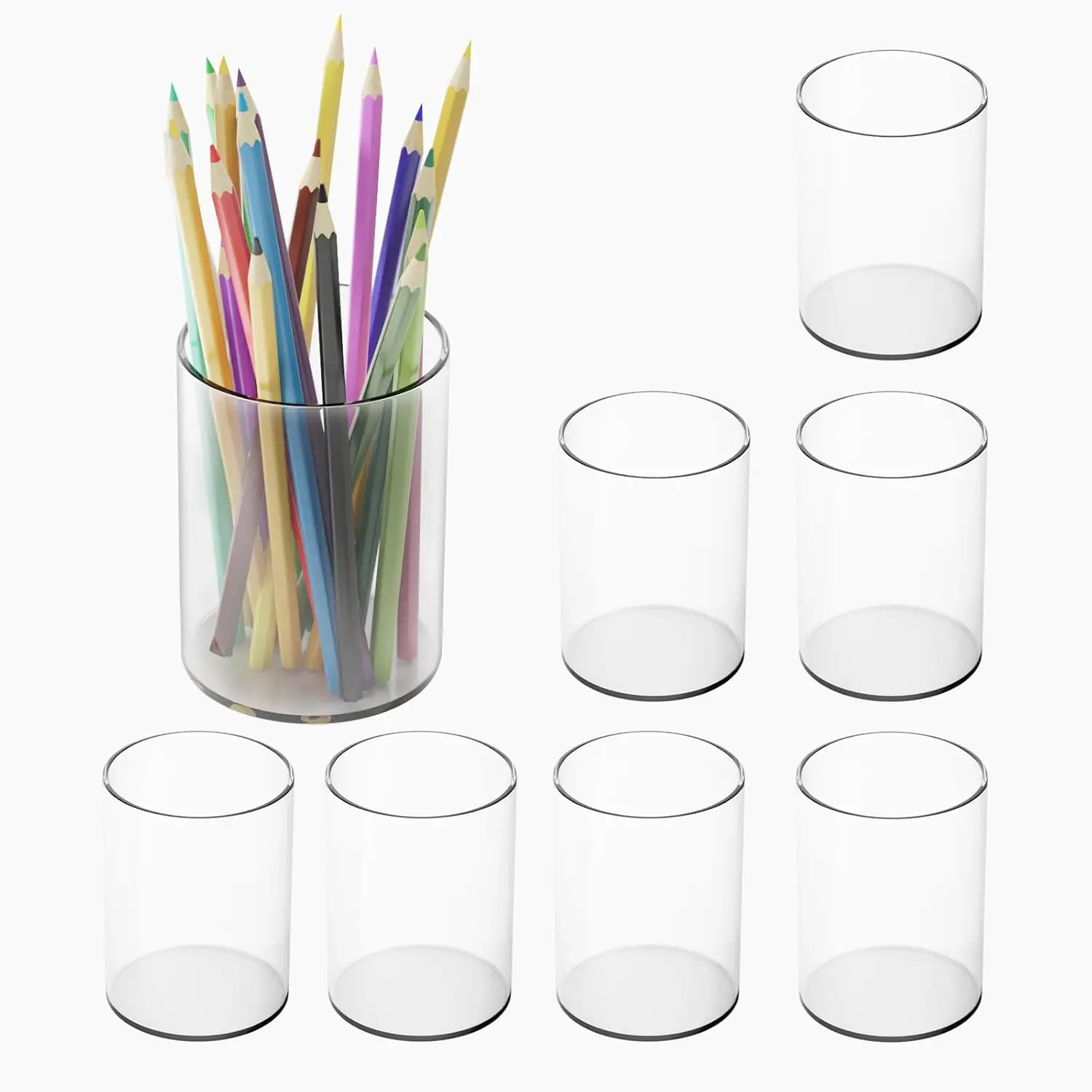 8pcs Acrylic Pen Holder Stationery Organizer for Office Desk, Round Makeup Brush Srotage for Home, Cutlery Storage Organizer
8pcs Acrylic Pen Holder Stationery Organizer for Office Desk, Round Makeup Brush Srotage for Home, Cutlery Storage Organizer