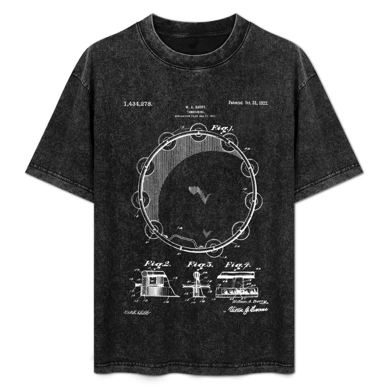 Tambourine Patent 1922 - White T-Shirt Sports Casual Breathable Tee Shirt
Tambourine Patent 1922 - White T-Shirt Sports Casual Breathable Tee Shirt