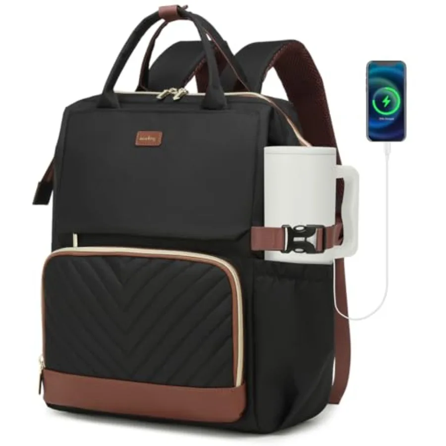 Work Backpack for Women, Teacher Nurse Bookbag Laptop Backpack with Cup Holder and USB Charger for Travel, College School Bags
Work Backpack for Women, Teacher Nurse Bookbag Laptop Backpack with Cup Holder and USB Charger for Travel, College School Bags