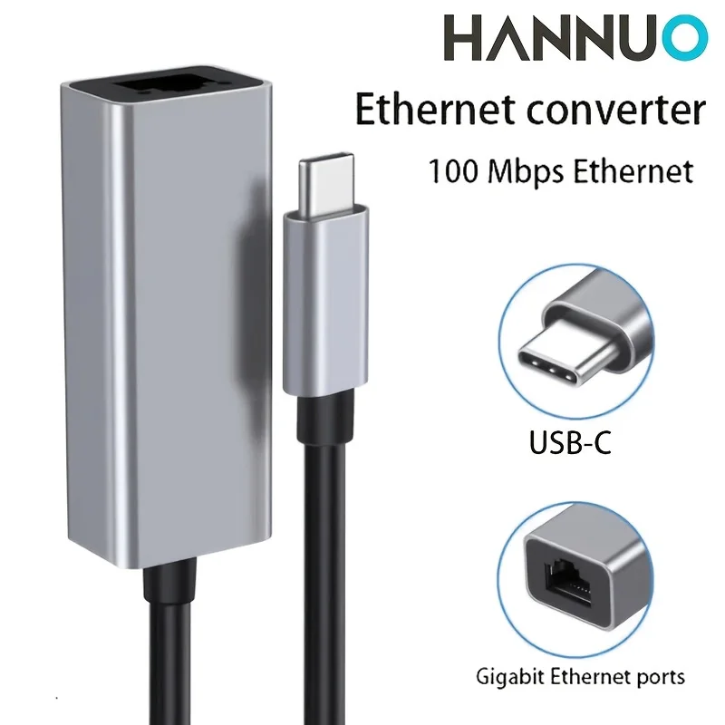 HANNUO USB C External Ethernet Adapter Network Card Type C To RJ45 LAN Wired Internet Cable 100/1000/2500Mbps For iPad laptop PC
HANNUO USB C External Ethernet Adapter Network Card Type C To RJ45 LAN Wired Internet Cable 100/1000/2500Mbps For iPad laptop PC