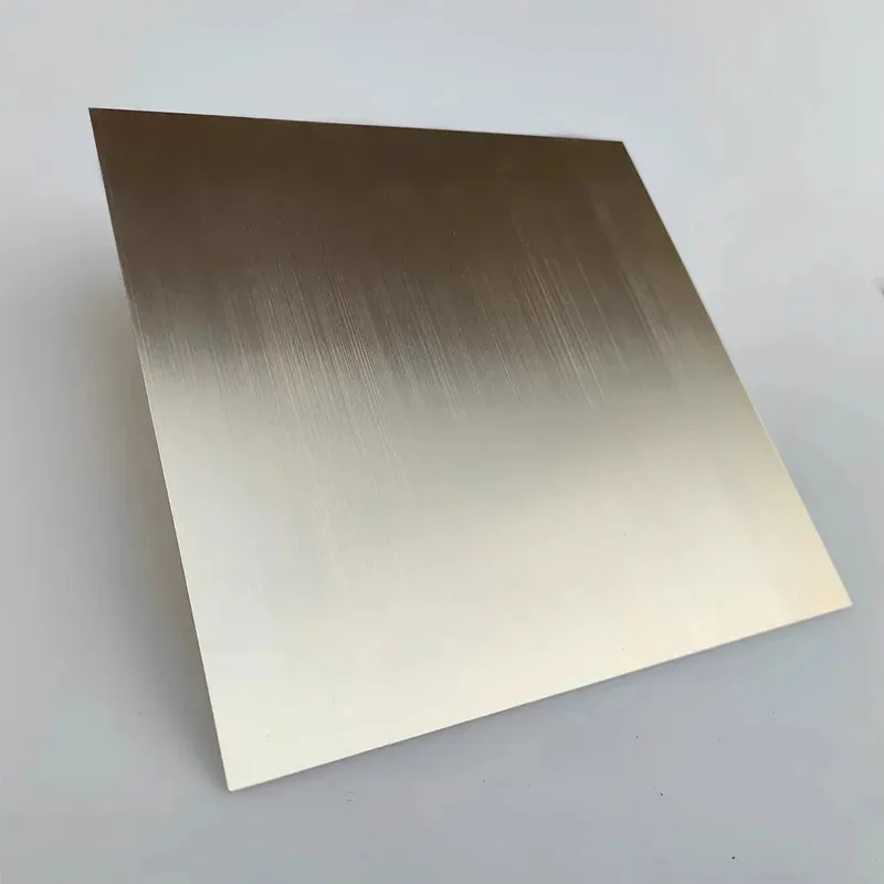 5052 Gold Brushed Anodized Aluminum Plate Size 100x100-300x300mm Thick 0.5-2mm
5052 Gold Brushed Anodized Aluminum Plate Size 100x100-300x300mm Thick 0.5-2mm
