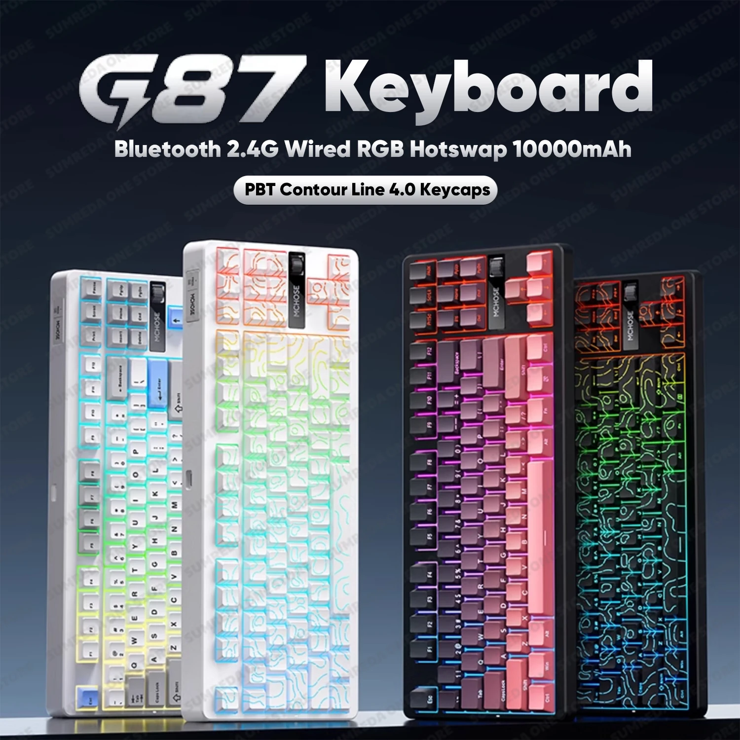 MCHOSE G87 Беспроводная механическая клавиатура Bluetooth 2,4G Проводная игровая RGB с возможностью горячей замены 10000 мАч Бесконтактная клавиатура для киберспорта и геймера
MCHOSE G87 Беспроводная механическая клавиатура Bluetooth 2,4G Проводная игровая RGB с возможностью горячей замены 10000 мАч Бесконтактная клавиатура для киберспорта и геймера