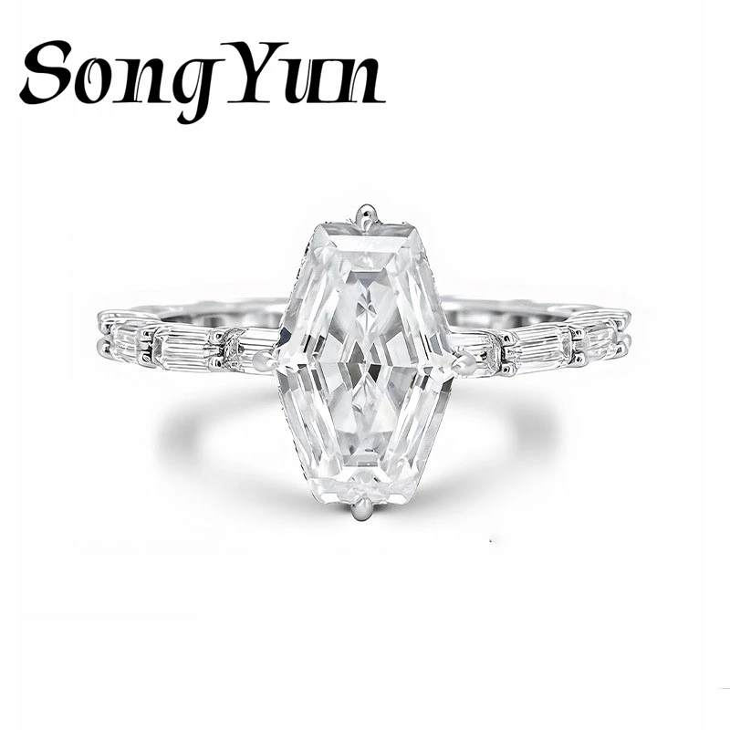 SongYun Jewelry 925 Sterling Silver Ring Moissanite D Color VVS Fine Emerald 925 Sterling Silver Rings Diamond Accessories
SongYun Jewelry 925 Sterling Silver Ring Moissanite D Color VVS Fine Emerald 925 Sterling Silver Rings Diamond Accessories