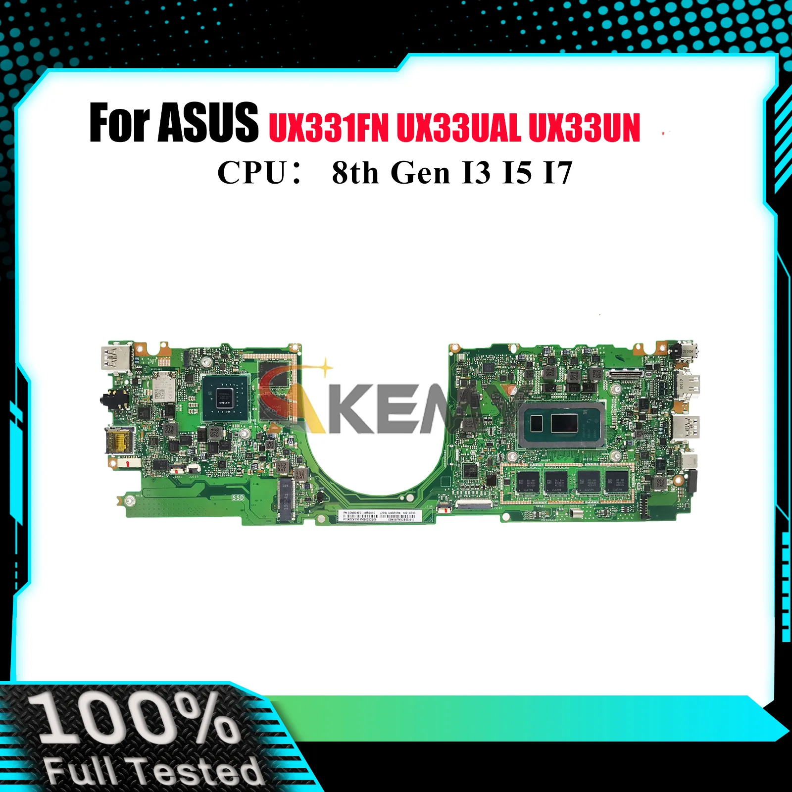 UX331FN Laptop Motherboard For ASUS ZenBook UX331 UX33UAL BX331U UX33UN U3300U Mainboard W/ I3 I5 I7 CPU 100% tests OK fast ship
UX331FN Laptop Motherboard For ASUS ZenBook UX331 UX33UAL BX331U UX33UN U3300U Mainboard W/ I3 I5 I7 CPU 100% tests OK fast ship