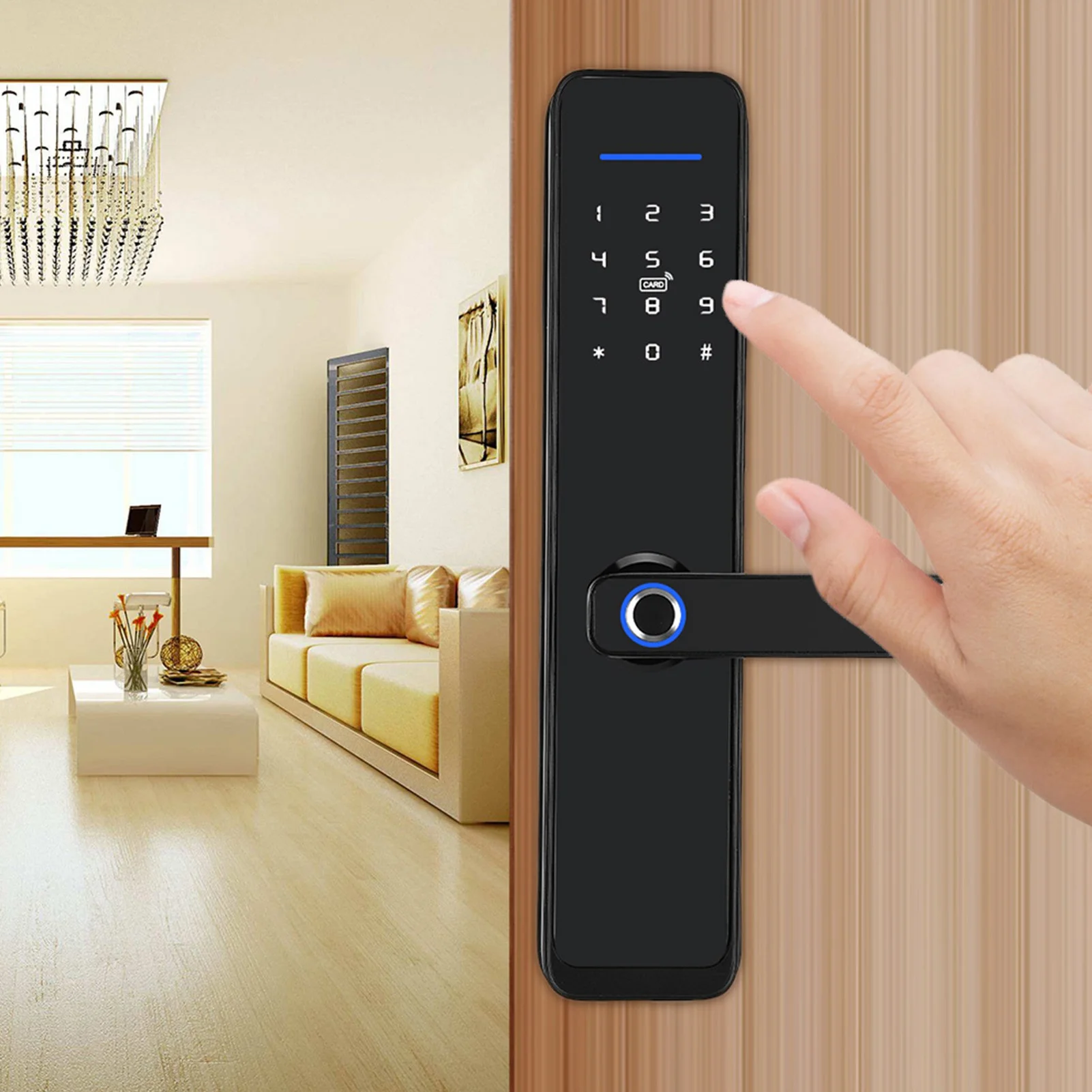 Lever Lock Remote Control Lock WiFi Electronic Door Handle Lock Password Fingerprint IC Card Remote Work for Tuya Smart Lock
Lever Lock Remote Control Lock WiFi Electronic Door Handle Lock Password Fingerprint IC Card Remote Work for Tuya Smart Lock