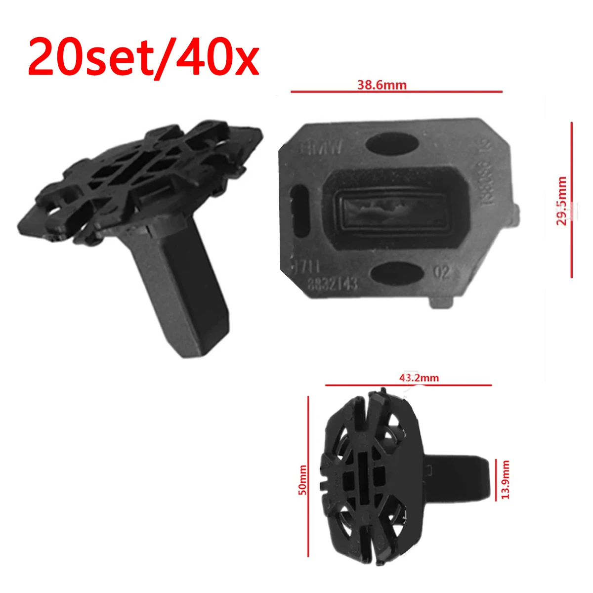 20set/40x Car Coolant Radiator Fastening Element Clip 17118482944 17118619382 02215961 17118832143 0221596A for BMW 3 ,5,7, G11
20set/40x Car Coolant Radiator Fastening Element Clip 17118482944 17118619382 02215961 17118832143 0221596A for BMW 3 ,5,7, G11
