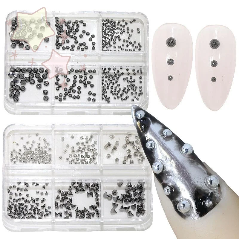 6 сеток, заклепки для ногтей в стиле панк, серебро, золото, черный, смешанный размер, металлические шпильки для бусин, круглый конус, подвески для дизайна ногтей, детали, украшение «сделай сам»
6 сеток, заклепки для ногтей в стиле панк, серебро, золото, черный, смешанный размер, металлические шпильки для бусин, круглый конус, подвески для дизайна ногтей, детали, украшение «сделай сам»