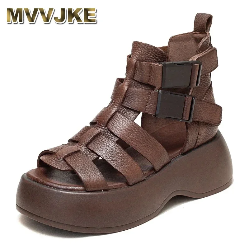 Summer Thick Soled Hollow-out Breathable Sandals New Genuine Leather Peep Toe Comfortable Women Platform Shoes
Summer Thick Soled Hollow-out Breathable Sandals New Genuine Leather Peep Toe Comfortable Women Platform Shoes