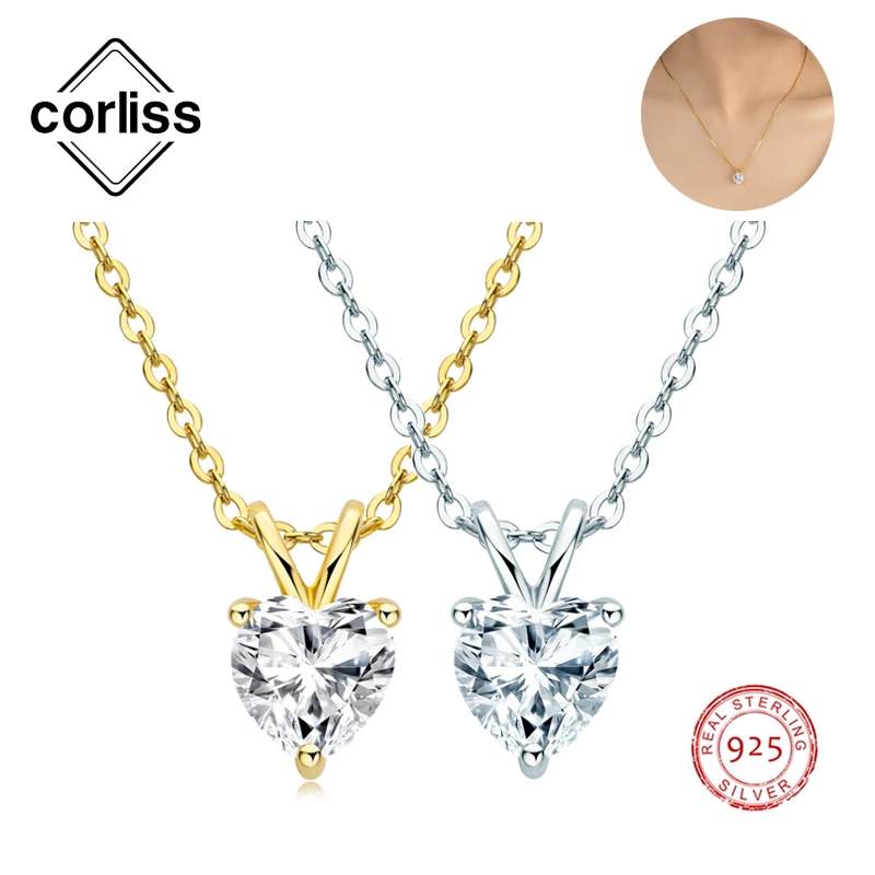 Corliss Luxury Moissanite Heart Pedant 925 Soild Sterling Silver Lover Chains Necklaces Trendy Fashion Romatic Gift for Women
Corliss Luxury Moissanite Heart Pedant 925 Soild Sterling Silver Lover Chains Necklaces Trendy Fashion Romatic Gift for Women