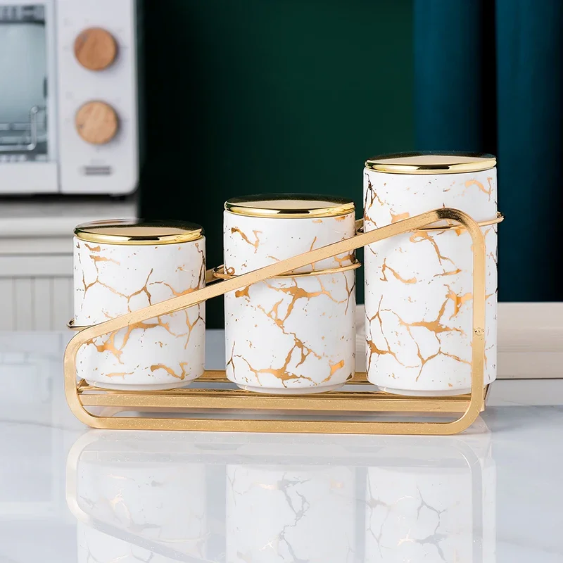 3 PCS Ceramic Airtight Jar Kitchen Canister Sets Cereal Dispenser Spice Organizer Rack Jars with Lid Food Storage Containers S0R
3 PCS Ceramic Airtight Jar Kitchen Canister Sets Cereal Dispenser Spice Organizer Rack Jars with Lid Food Storage Containers S0R
