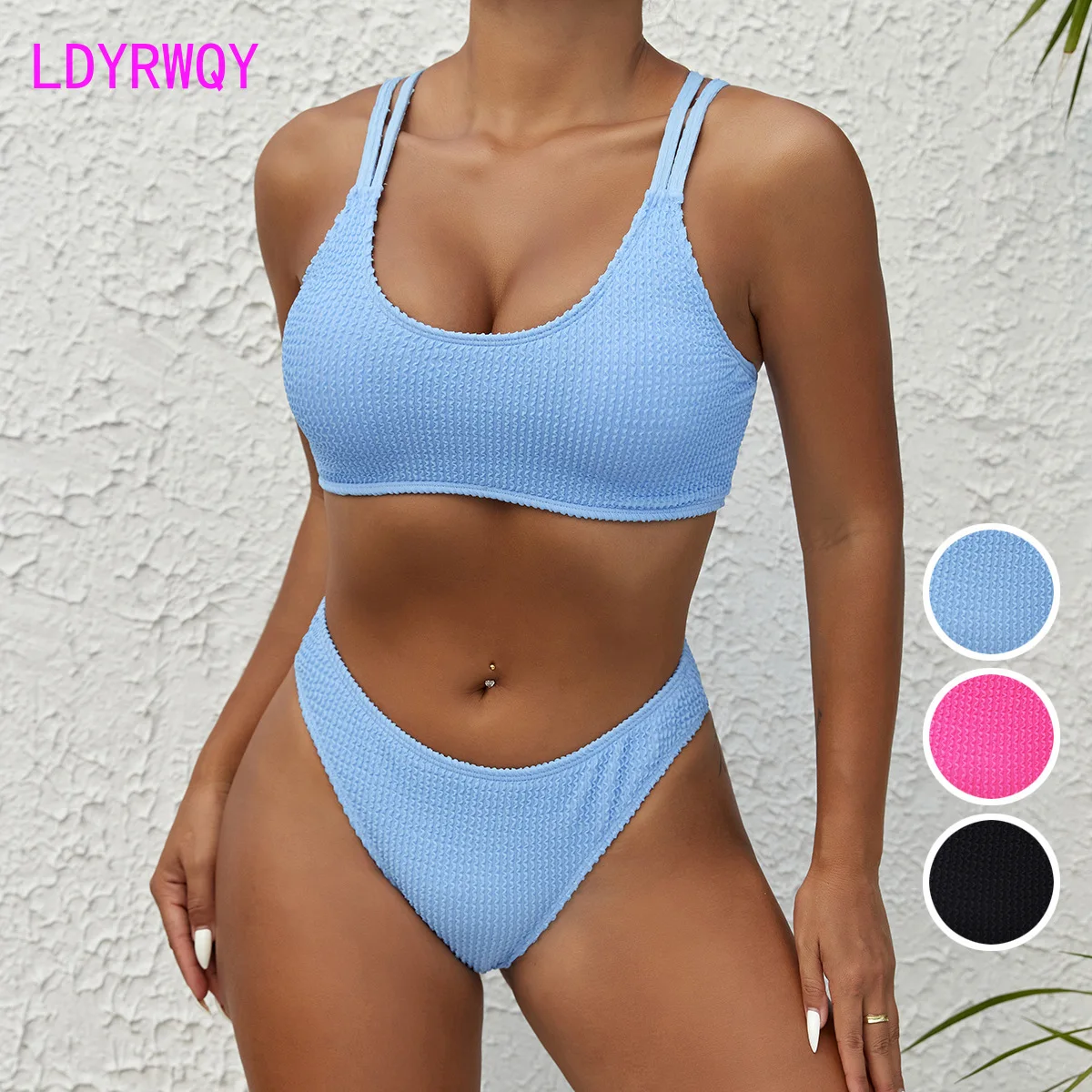 2025 new European and American bikini suit sexy tight backless solid color cross-border split swimsuit women
2025 new European and American bikini suit sexy tight backless solid color cross-border split swimsuit women