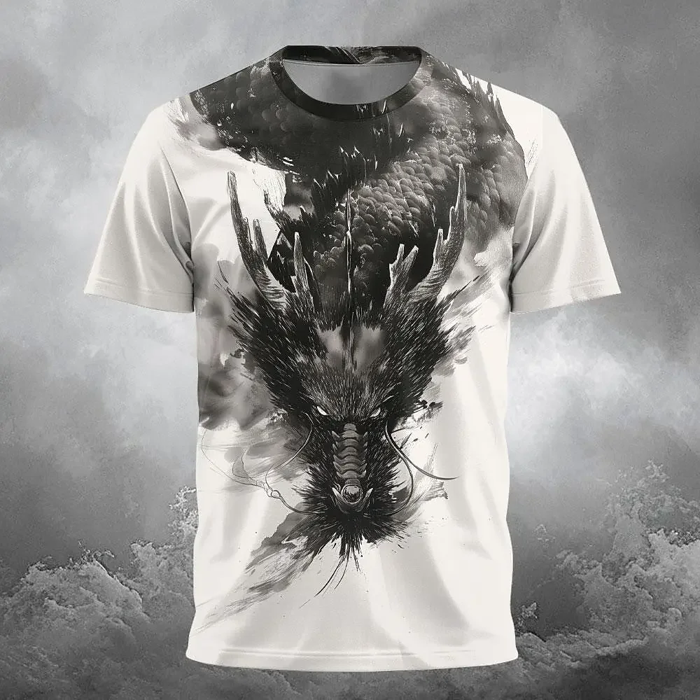 Fashion 3D Chinese Loong Pattern T Shirt For Men Hip Hop Trend Harajuku Streetwear Casual O-neck Short Sleeve Summer Loose Tops
Fashion 3D Chinese Loong Pattern T Shirt For Men Hip Hop Trend Harajuku Streetwear Casual O-neck Short Sleeve Summer Loose Tops