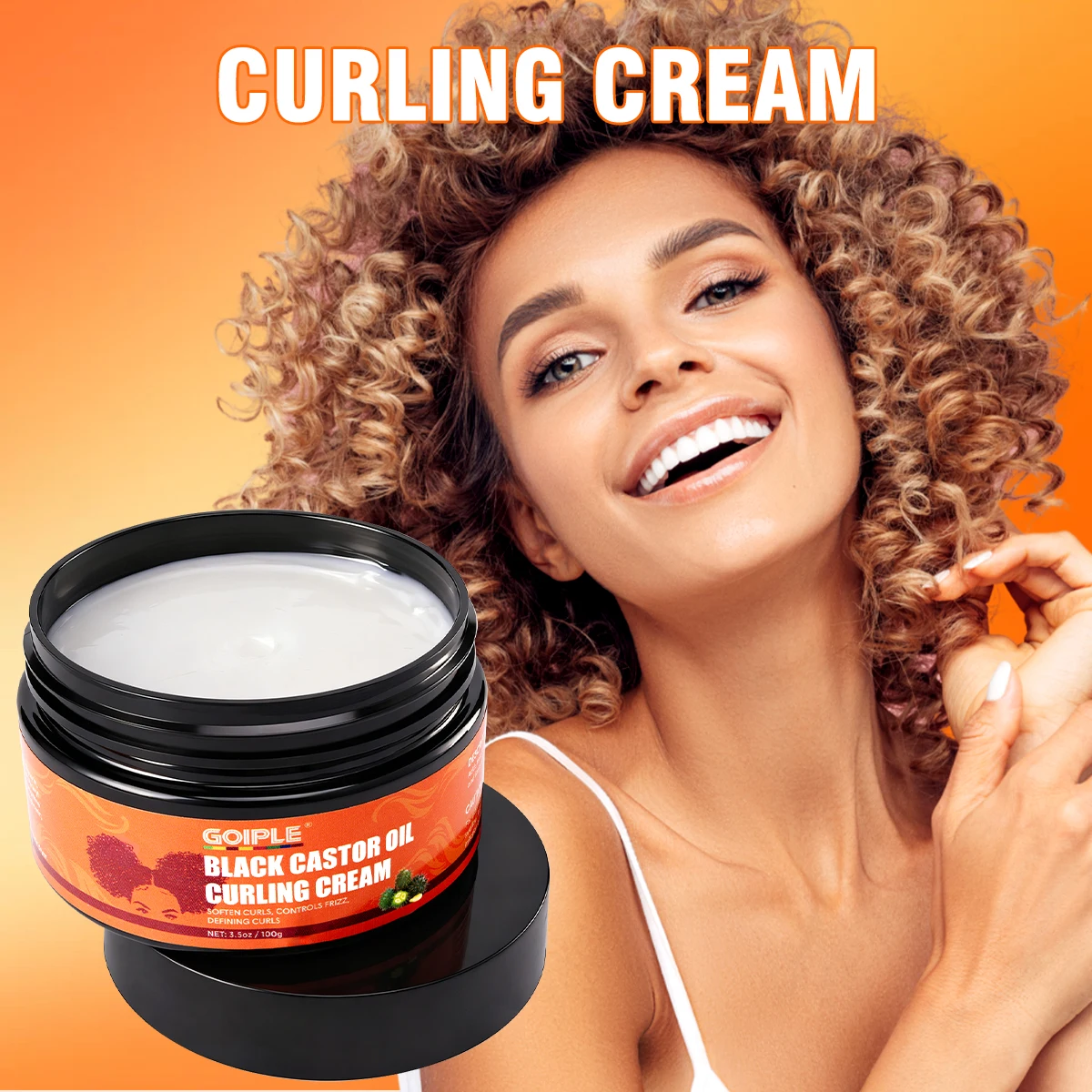 GOIPLE Black Castor Oil Curling Cream Moisturizing and Nourishing Curl Wave Styling Conditioner Enhancing Curl Defining Products
GOIPLE Black Castor Oil Curling Cream Moisturizing and Nourishing Curl Wave Styling Conditioner Enhancing Curl Defining Products