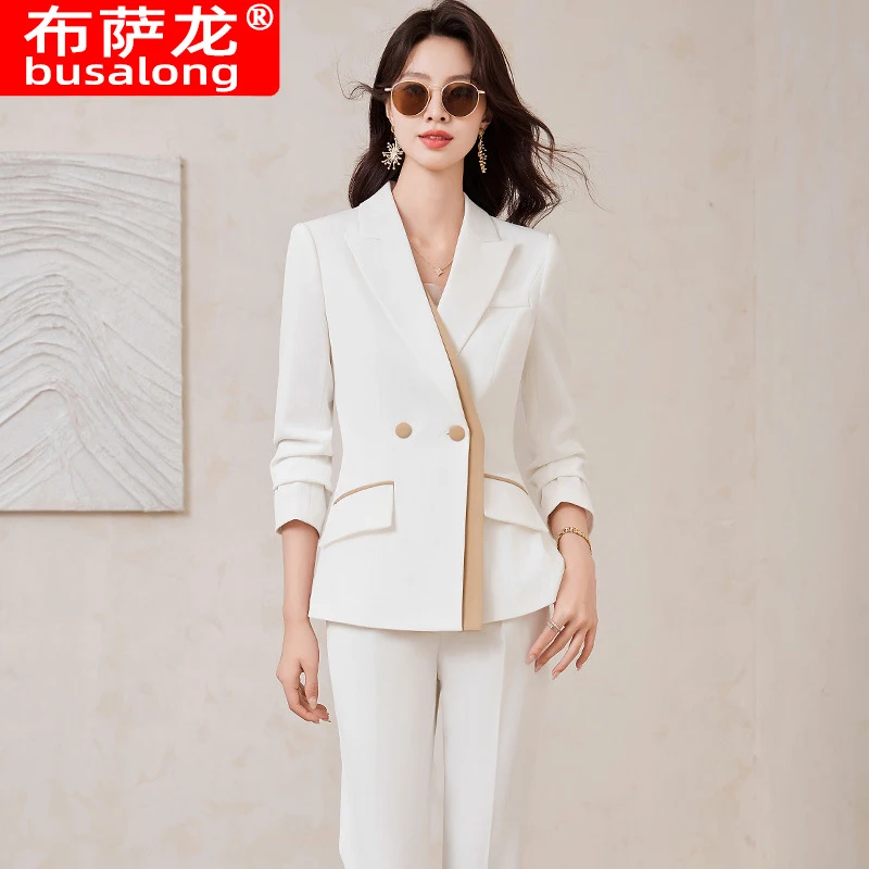 White women's suit for spring and autumn2026New stylish high-end design formal blazer with an elegant workwear vibe
White women's suit for spring and autumn2026New stylish high-end design formal blazer with an elegant workwear vibe
