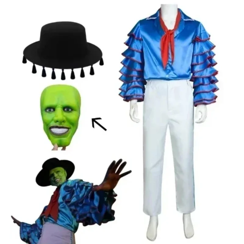 Movie The Mask Jim Carrey Stanley Ipkiss Cosplay Costumes Adult Women Man Suit Uniform Halloween Carnival Party Costume Mask
Movie The Mask Jim Carrey Stanley Ipkiss Cosplay Costumes Adult Women Man Suit Uniform Halloween Carnival Party Costume Mask