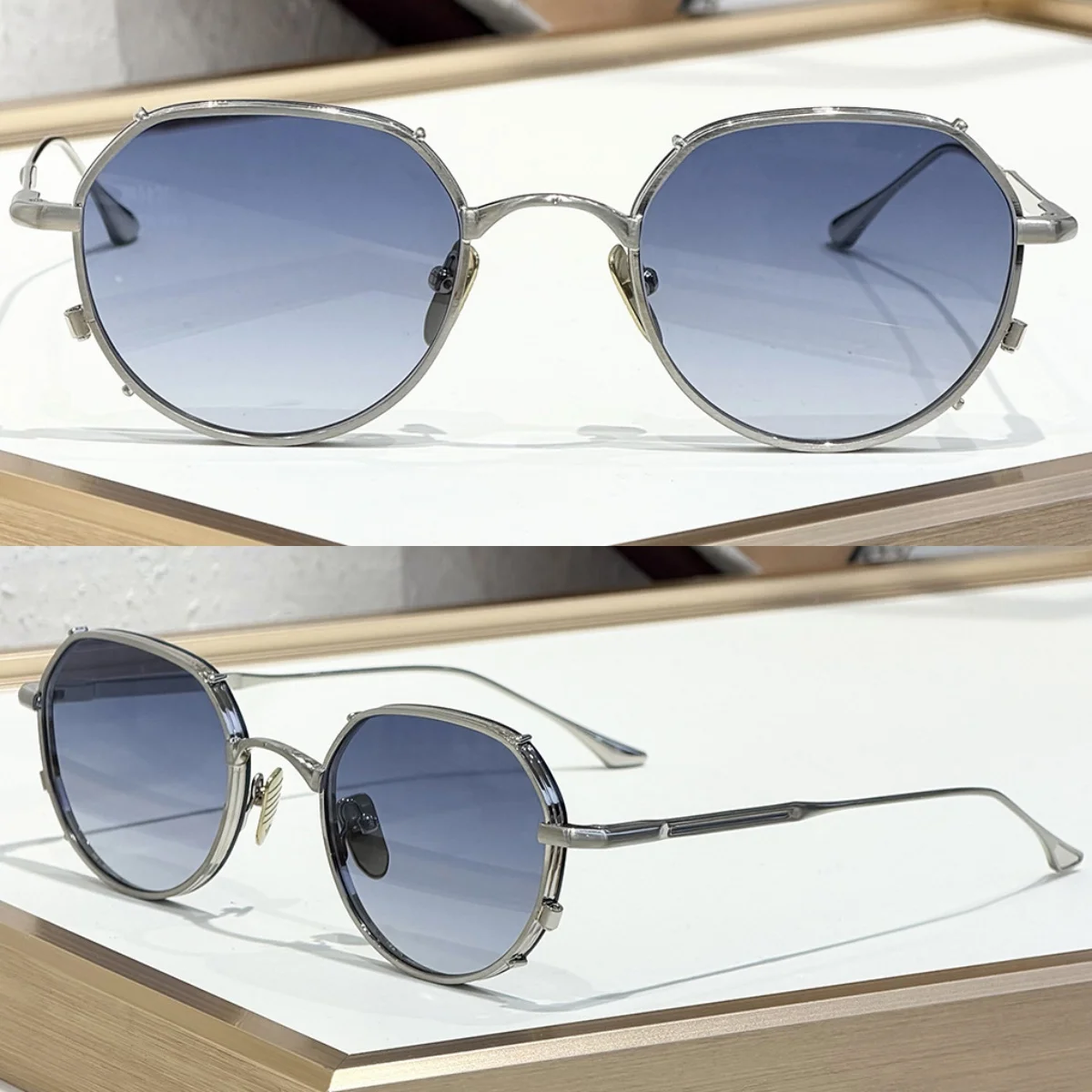 -HARTANA round Titanium Sunglasses UV400 Polarized High Quality Double Layer Rim Luxury Brand Gift for Men And Women
-HARTANA round Titanium Sunglasses UV400 Polarized High Quality Double Layer Rim Luxury Brand Gift for Men And Women