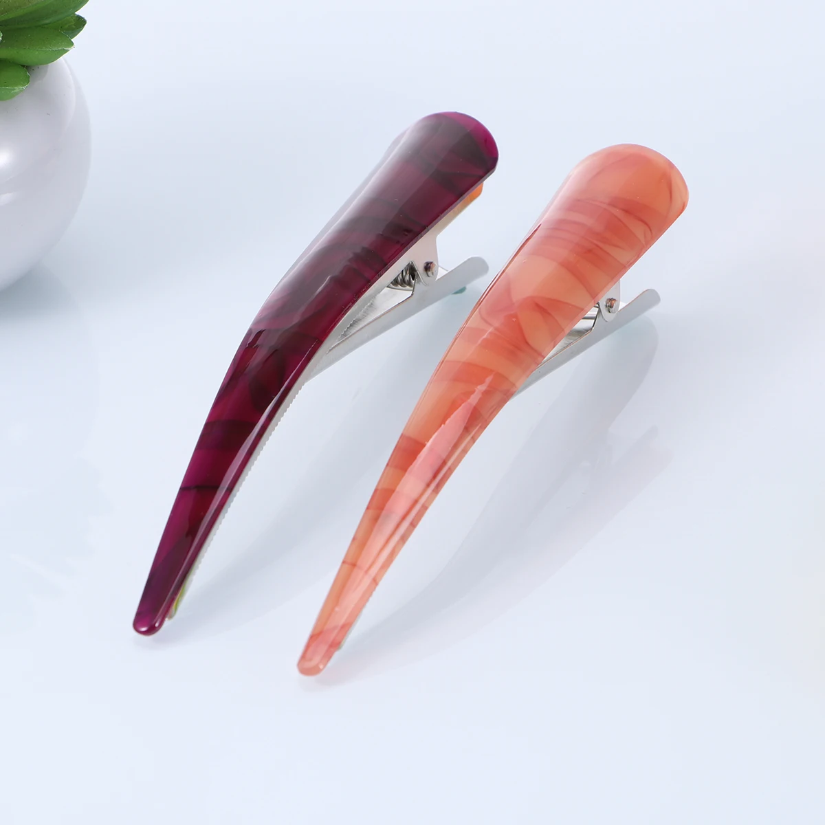 2 шт., большие зажимы в виде утконоса, нескользящие заколки для волос, заколки для салона, женские заколки 
2 шт., большие зажимы в виде утконоса, нескользящие заколки для волос, заколки для салона, женские заколки