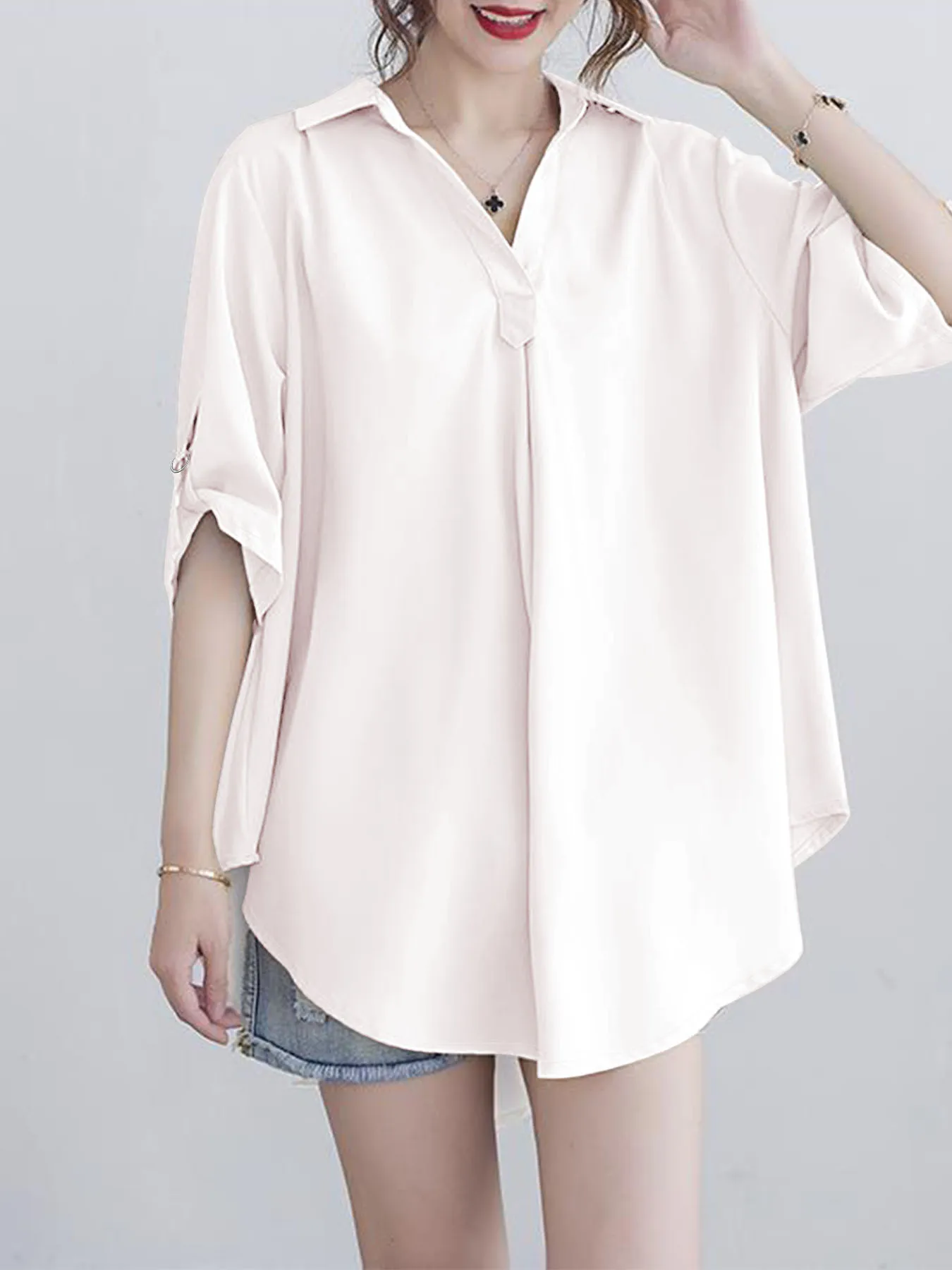 Women's Casual Chiffon V Neck Blouse Tops
Women's Casual Chiffon V Neck Blouse Tops