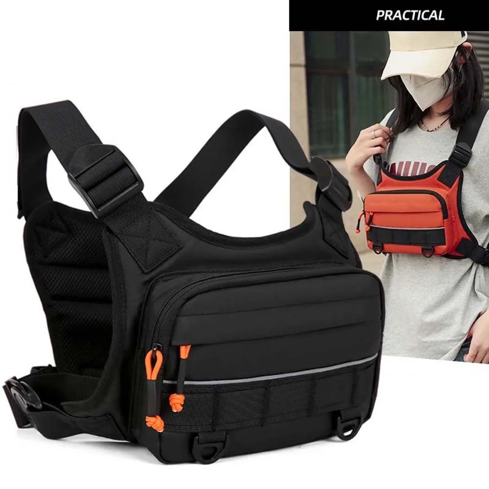 Oxford Cloth Unisex Chest Rig Reflective Line with Webbing Motorcycle Vest Pack Adjustable Shoulder Buckle Dual Utility D-Ring
Oxford Cloth Unisex Chest Rig Reflective Line with Webbing Motorcycle Vest Pack Adjustable Shoulder Buckle Dual Utility D-Ring