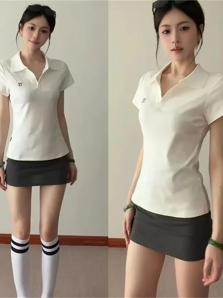 Dopamine Positive Shoulder Popl Shirt Women's Slim Fit Short Sleeve White T-Shirt Summer College Style New Model Waist Cinche...
Dopamine Positive Shoulder Popl Shirt Women's Slim Fit Short Sleeve White T-Shirt Summer College Style New Model Waist Cinche...