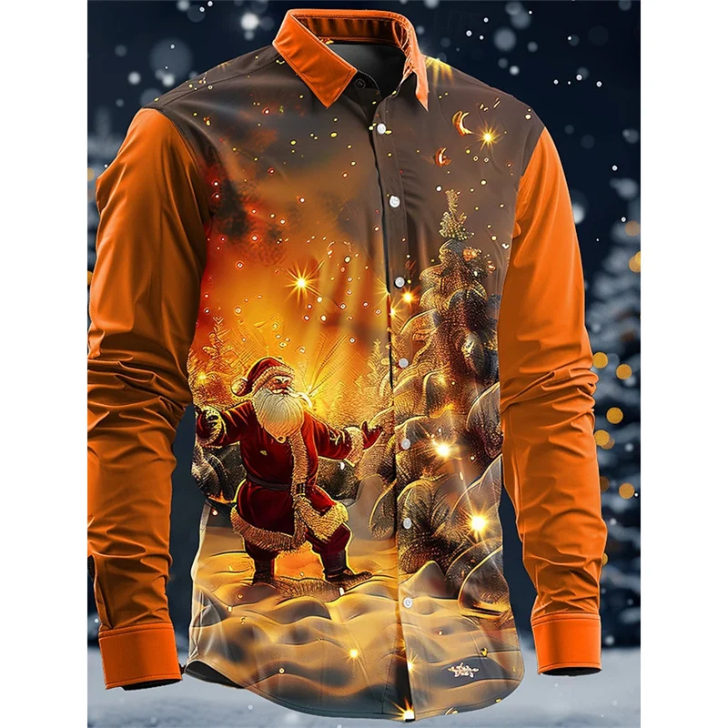 3D Printed Stars Santa Claus Hawaiian Shirts For Men Tree Reindeer Pattern Aloha Shirts Loose Long Sleeve Lapel Tops Blouse
3D Printed Stars Santa Claus Hawaiian Shirts For Men Tree Reindeer Pattern Aloha Shirts Loose Long Sleeve Lapel Tops Blouse