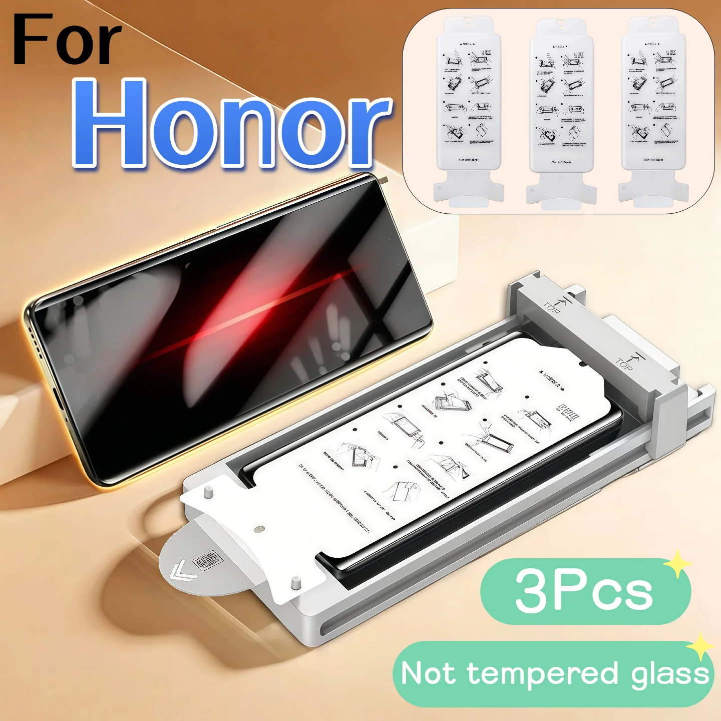 3Pcs Ceramic Film Screen Protector for HONOR Magic Series Ultra Clear Non-Tempered Glass No Dust 8 7 6 pro 90 100 200 300 400Pro
3Pcs Ceramic Film Screen Protector for HONOR Magic Series Ultra Clear Non-Tempered Glass No Dust 8 7 6 pro 90 100 200 300 400Pro