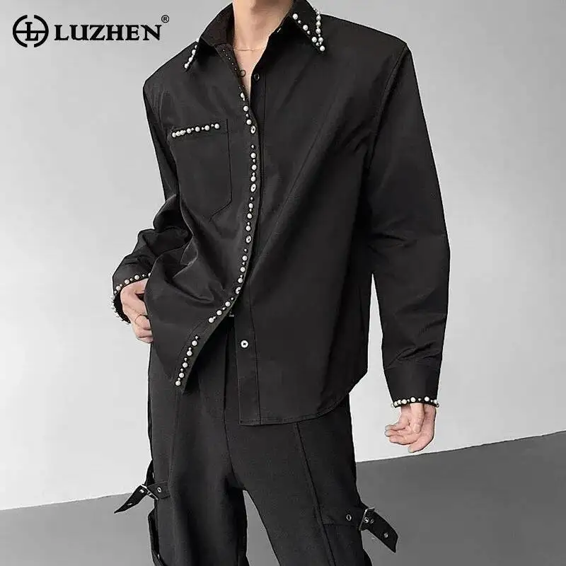 LUZHEN Fashion Elegant Temperament Original Long Sleeve Shirts Men's 2025 Autumn High Quality Pearl Decorate Casual Tops JY7164
LUZHEN Fashion Elegant Temperament Original Long Sleeve Shirts Men's 2025 Autumn High Quality Pearl Decorate Casual Tops JY7164