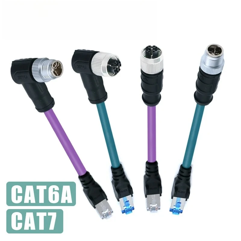 M12 CAT6A/CAT7 Double Shielded High Flexible Network Cable 8Pin X-type Bend/Straight Male Female Industrial Drag Chain Connector
M12 CAT6A/CAT7 Double Shielded High Flexible Network Cable 8Pin X-type Bend/Straight Male Female Industrial Drag Chain Connector