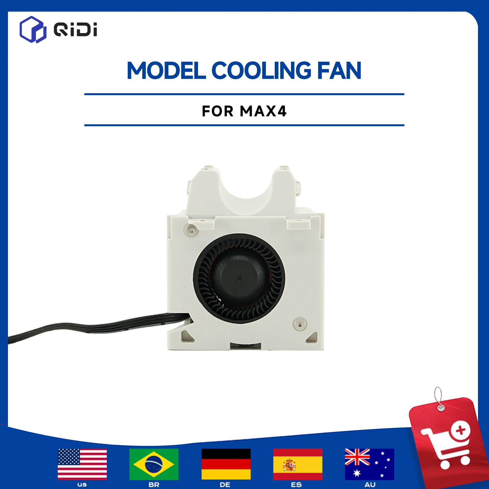 Original QIDI MAX4 Model Cooling Fan | Part Cooling Fan for QIDI MAX4 3D Printer | Replacement Cooling Fan Module | 3D Printer A
Original QIDI MAX4 Model Cooling Fan | Part Cooling Fan for QIDI MAX4 3D Printer | Replacement Cooling Fan Module | 3D Printer A