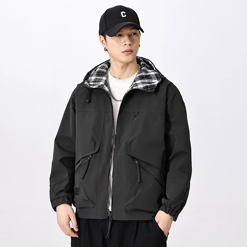Double Sided Wearable Jacket Men Spring Autumn Streetwear Fashion Loose Casual Cargo Jacket Cityboy Outdoor Coat Outerwear
Double Sided Wearable Jacket Men Spring Autumn Streetwear Fashion Loose Casual Cargo Jacket Cityboy Outdoor Coat Outerwear