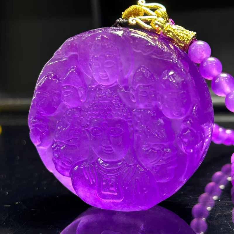 Certified Natural AAA Ice Purple Jade Jadeite Carved Buddha Pendant&Nelaces Buddha
Certified Natural AAA Ice Purple Jade Jadeite Carved Buddha Pendant&Nelaces Buddha