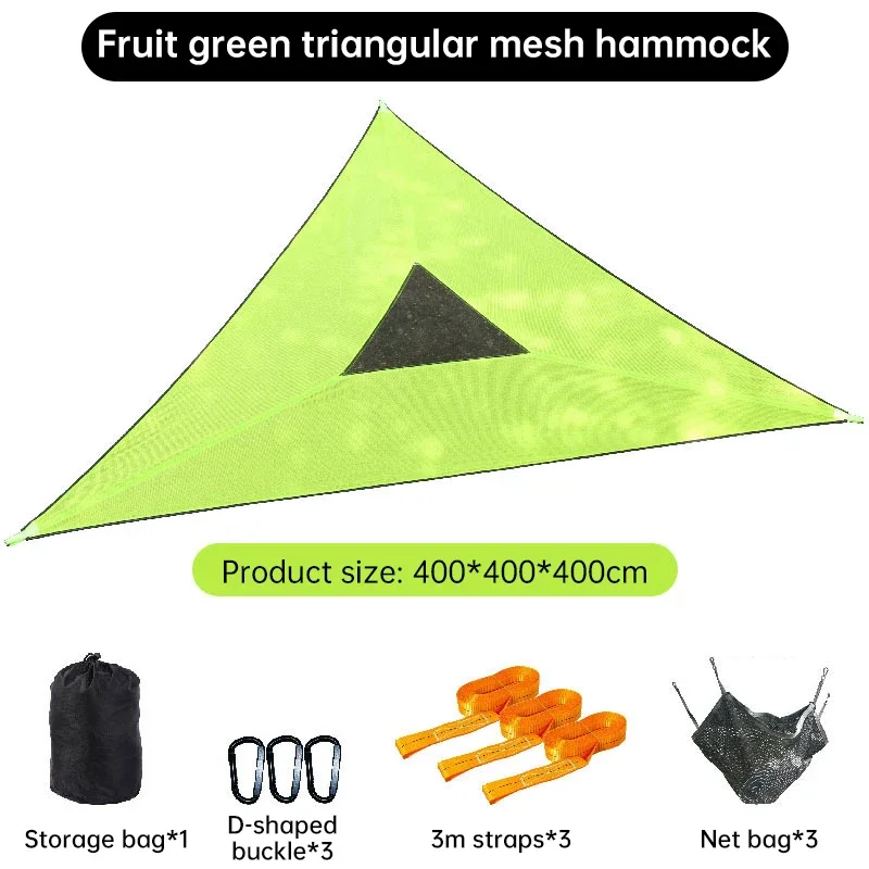 Portable Triangle Hammock Mesh Hammock Multi-Person Family Camping Air Tree Tent Leisure Mesh Bed Free Storage Bag 4m
Portable Triangle Hammock Mesh Hammock Multi-Person Family Camping Air Tree Tent Leisure Mesh Bed Free Storage Bag 4m