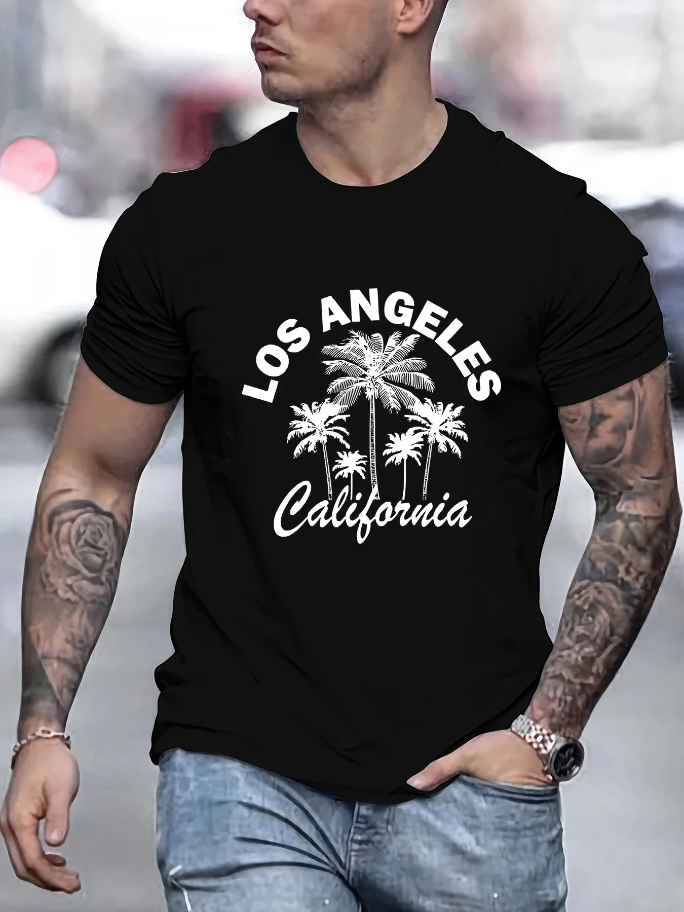 Los Angeles California Coconut Tree Comfortable Leisure Vacation exclusive summer pure cotton men's clothing fashion T-shirt
Los Angeles California Coconut Tree Comfortable Leisure Vacation exclusive summer pure cotton men's clothing fashion T-shirt
