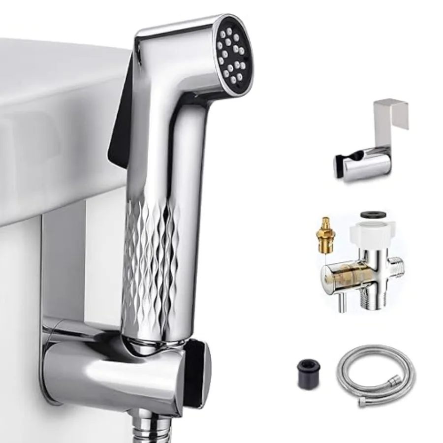 Handheld Bidet Sprayer for Toilet T-Valve Pre-Set Water Pressure for Safe and Controlled Cleaning Brass Valve Stainless Steel H
Handheld Bidet Sprayer for Toilet T-Valve Pre-Set Water Pressure for Safe and Controlled Cleaning Brass Valve Stainless Steel H