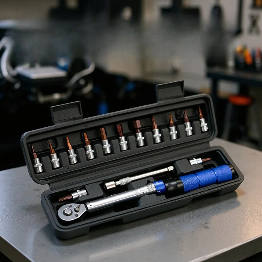 15/21Pcs Set Bicycle Torque Wrench Set 1/4" 2-24Nm Dual Direction Bike Allen Key Tool Socket Preset Type Spanner Pro auto repair
15/21Pcs Set Bicycle Torque Wrench Set 1/4" 2-24Nm Dual Direction Bike Allen Key Tool Socket Preset Type Spanner Pro auto repair